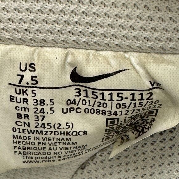 Nike Air Force 1 '07 Low Shoes Womens Size 7.5 White Leather AF1 315115-112 - Picture 9 of 9